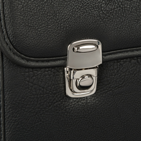 Папка деловая Алекс Спец К из экокожи черного цвета