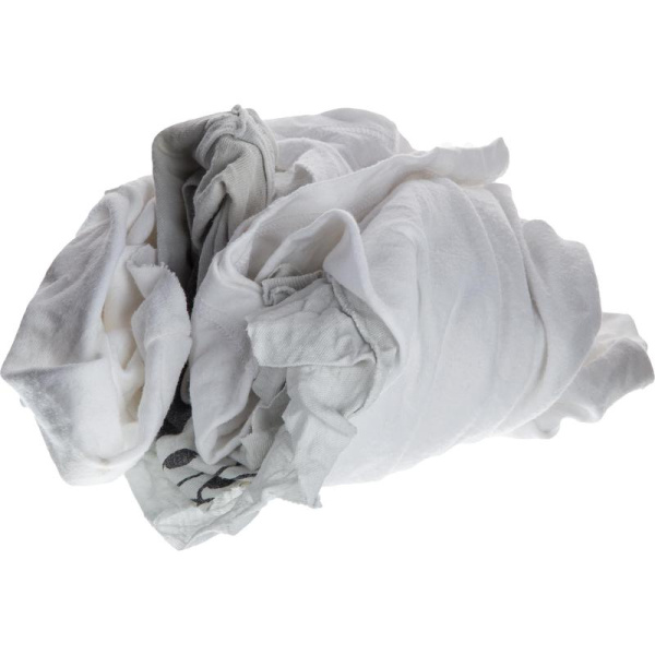 Ветошь хлопковая 110 г/кв.м 10 кг (трикотаж белый)