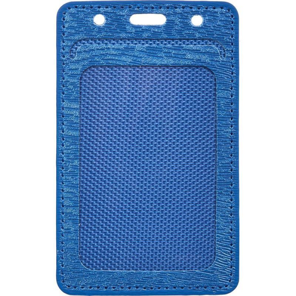 Бейдж вертик. 54х90, синий металлик, PU, Т-814V