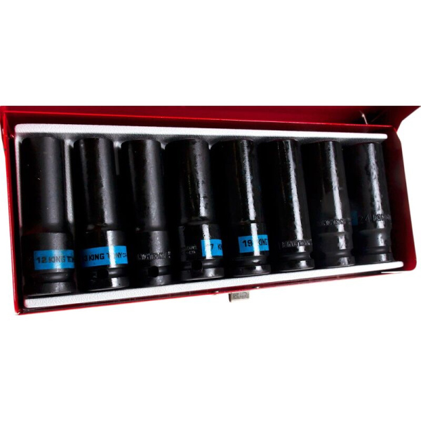 Набор головок ударных King Tony 4410MP01 12-24 мм 1/2' 8 предметов