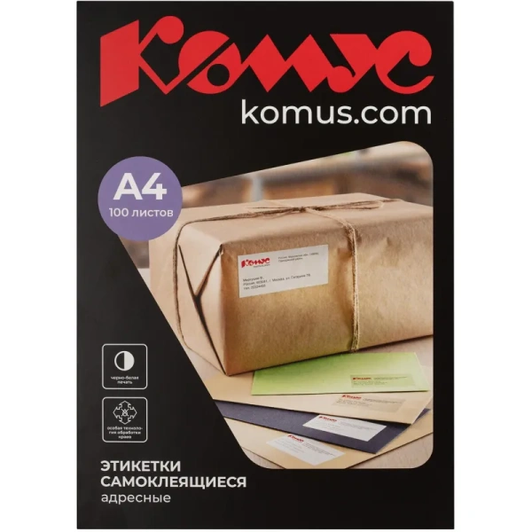 Этикетки самоклеящиеся ProMega Label адресные белые 63.5х38.1 мм (21 штука на листе А4, 100 листов в упаковке)