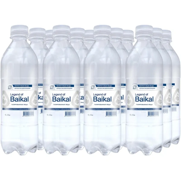 Вода питьевая Legend of Baikal газированная 0.33 л