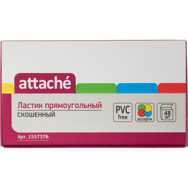 Ластик Attache каучуковый прямоугольный 49x19x8 мм