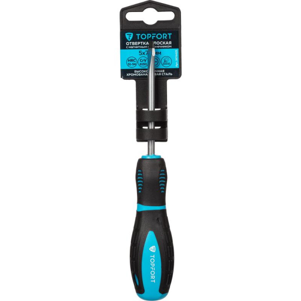 Отвертка Topfort SL5 плоская 75 мм
