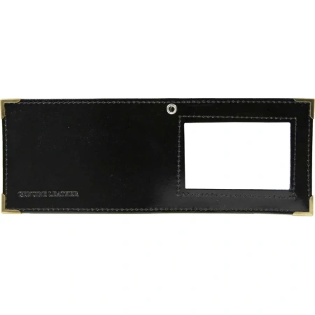 Обложка для удостоверений натуральная кожа чёрная