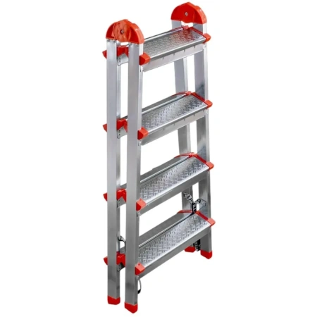 Стремянка-табурет стальная двухсторонняя Zalger 2x4 ступени (9901-04)