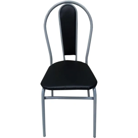 Стул обеденный чёрный (искусственная кожа, металл)