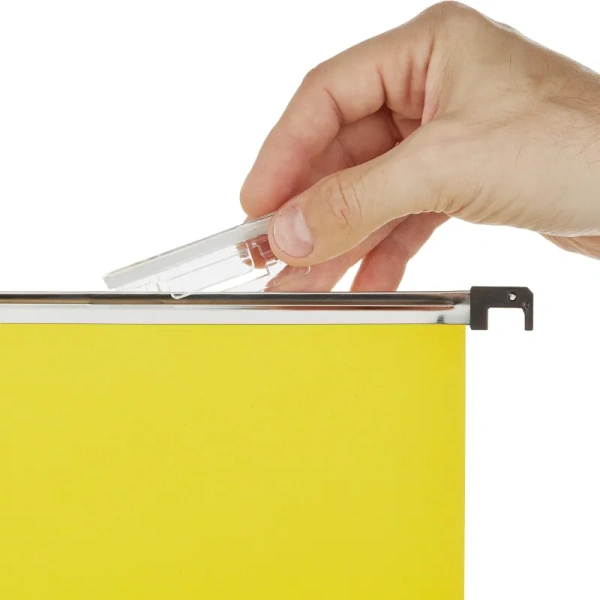 Ярлычки для подвесной регистратуры Комус пластиковые (25 штук в  упаковке)