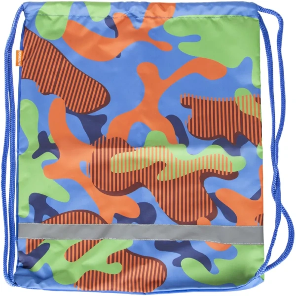 Мешок для обуви №1School Милитари цветной, 360x470мм, светоотраж., МО-26-1с