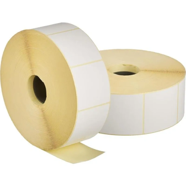 Термотрансферные этикетки 58x40 мм бумажные полуглянцевые (диаметр  втулки 76 мм, 6 рулонов по 5000 этикеток)