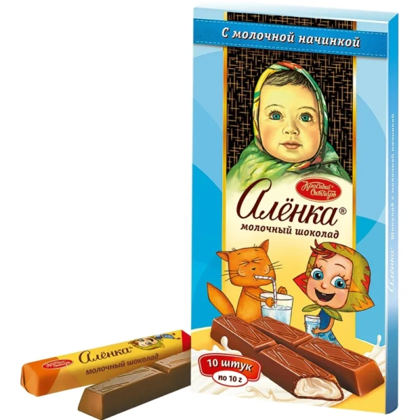 Шоколад Аленка молочный с молочной начинкой 100 г
