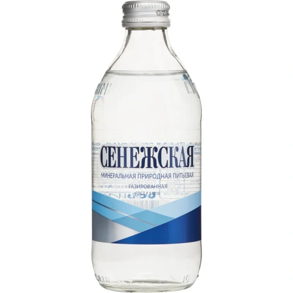 Вода минеральная Сенежская столовая газированная 0.33 л