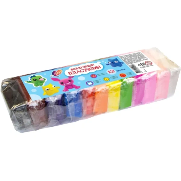 Пластилин легкий Луч 12 цветов 120 грамм