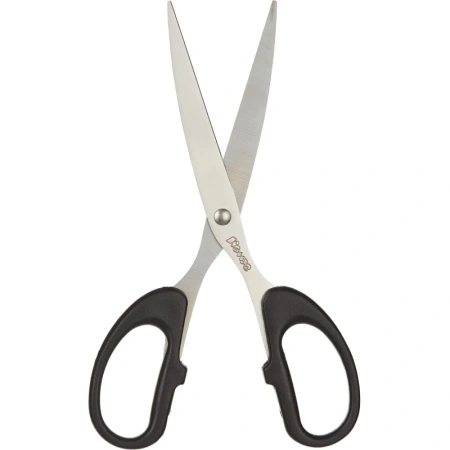 Ножницы 190 мм Комус с пластиковыми симметричными ручками черного цвета