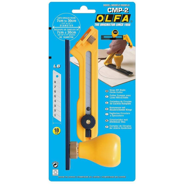 Нож OLFA циркульный с сегментированным лезвием 18х100х0,5 мм, OL-CMP-2
