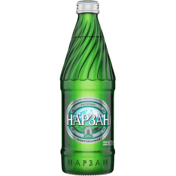 Вода минеральная Нарзан газированная 0.33 л (20 штук в упаковке)