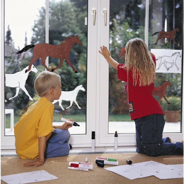 Маркер для окон Edding E-4090/049 (толщина линии 8мм, белый, стираемый)