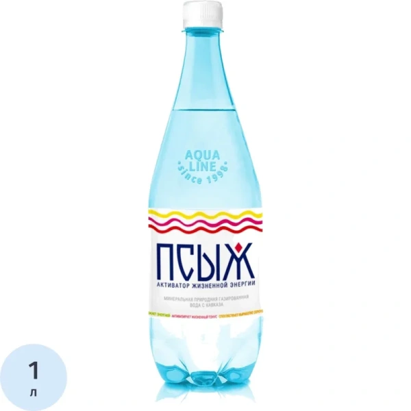 Вода минеральная Псыж лечебно-столовая газированная 1 л