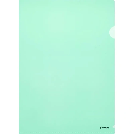 Папка-уголок Комус A4 пластиковая 180 мкм зеленая