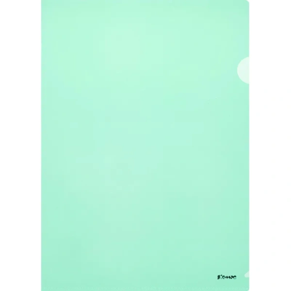 Папка-уголок Комус A4 пластиковая 180 мкм зеленая