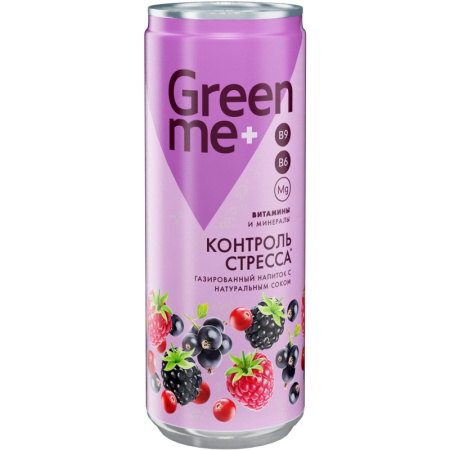 Напиток среднегазированный GreenMe Plus Stress Control 0.33 л