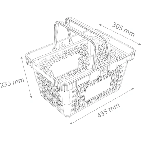 Корзина покупательская пластик чёрная