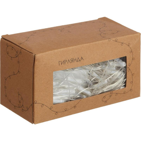 Электрогирлянда теплый белый свет 2х3 м