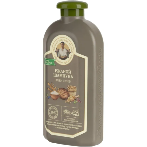 Шампунь Рецепты бабушки Агафьи Сибирская Травница Ржаной для  жирных/тонких и повреждённых волос 500 мл