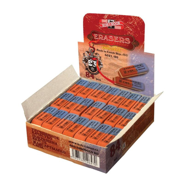 Ластик Koh-I-Noor 6521/80 каучуковый прямоугольный 41х14х8 мм