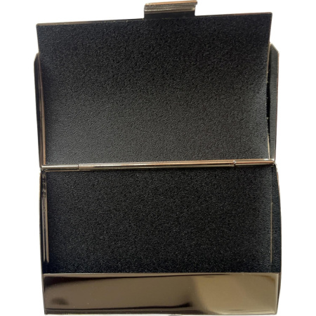 Визитница карманная металл на 20 визиток серебристая