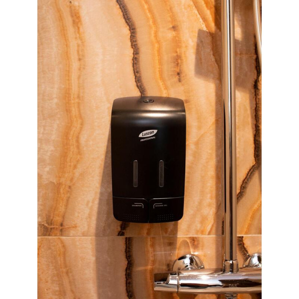 Дозатор для жидкого мыла механический Luscan Professional Etalon пластик  2x0.55 л