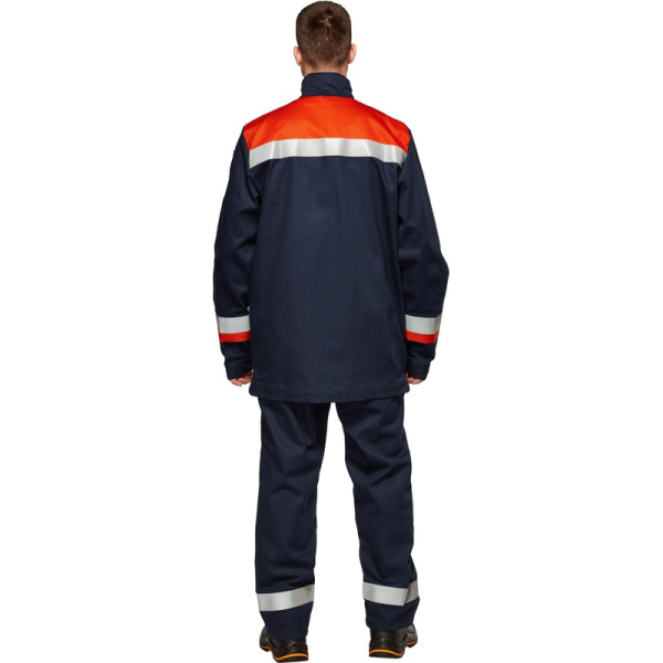 Костюм для защиты от электродуги Энергия летний синий/оранжевый 13.2  кал/см2 (размер 52-54, рост 170-176)