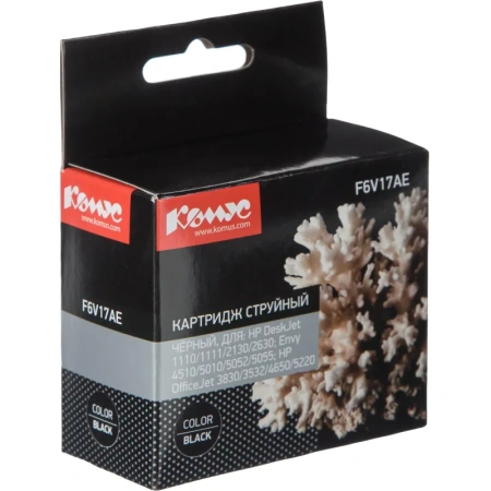 Картридж струйный Комус 123 F6V17AE для HP черный совместимый