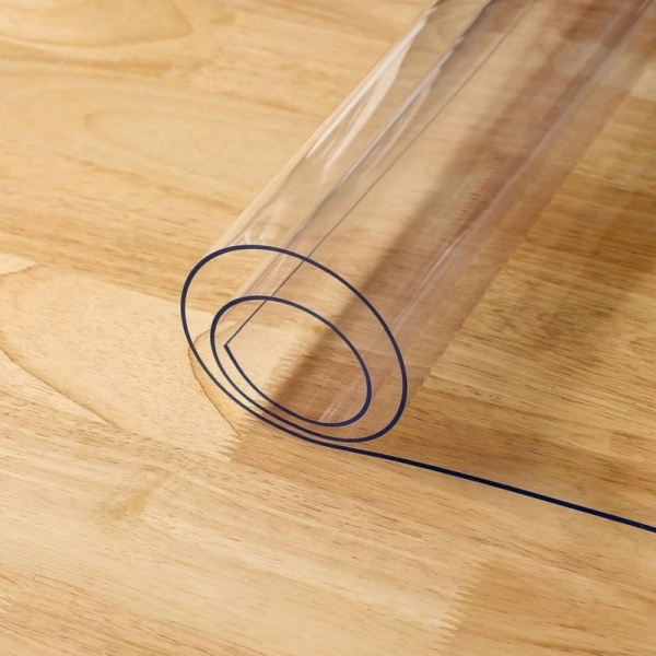 Скатерть жидкое (гибкое) стекло на стол Dekorelle 60х80х0,08 см  прозрачная