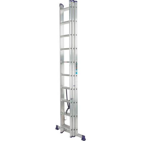 Лестница универсальная Topfort алюминиевая трехсекционная 3x10 ступеней