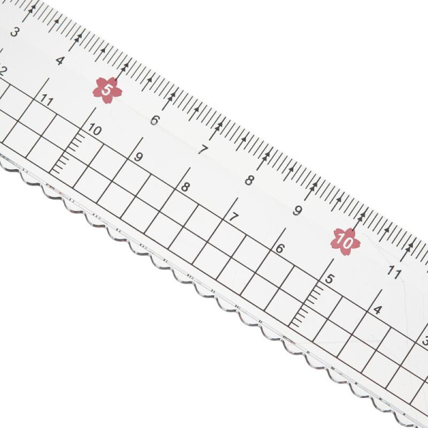 Набор чертежный M&G Sakura Time прозрачный (линейка, транспортир,  2 угольника)