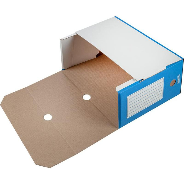 Короб архивный гофрокартон Attache 255x320x150 мм синий до 1500 листов  (5 штук в упаковке)
