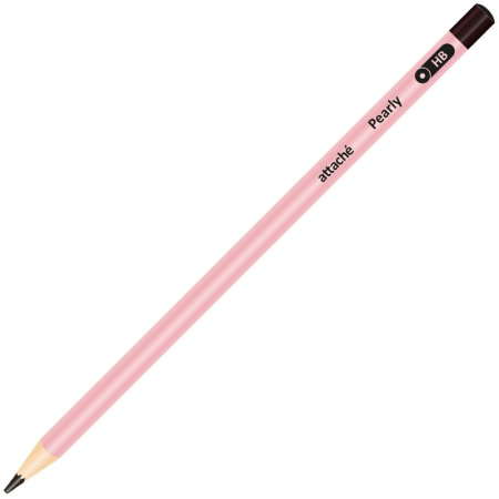 Карандаш чернографитный деревянный HB Attache Pearly заточенный круглый