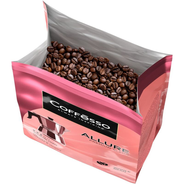 Кофе в зернах Coffesso Allure 1 кг (пакет)