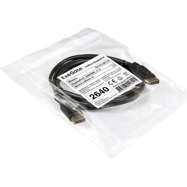 Кабель ExeGate DisplayPort - DisplayPort 1.8 метра (EX284912RUS)