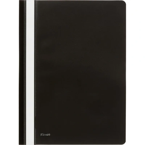 Скоросшиватель пластиковый Комус А4 до 100 листов черный (толщина обложки 0.13/0.18 мм)