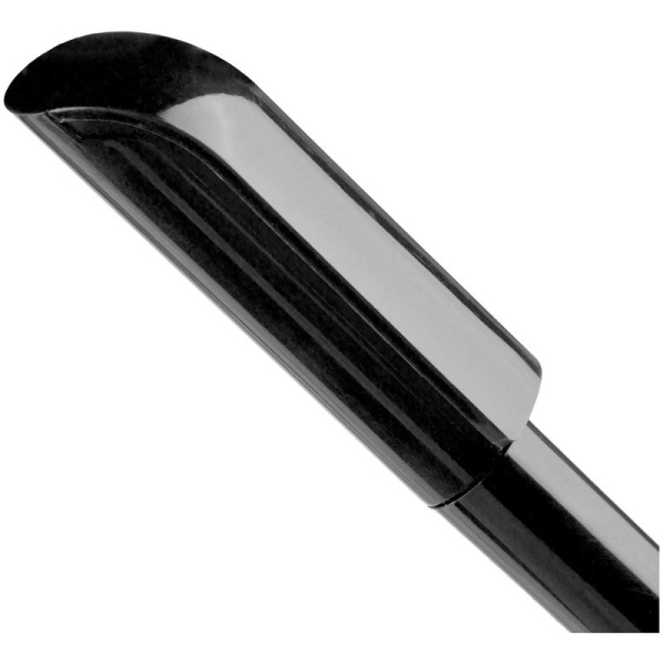 Ручка шариковая автоматическая синяя (черный корпус, толщина линии 0.7  мм)