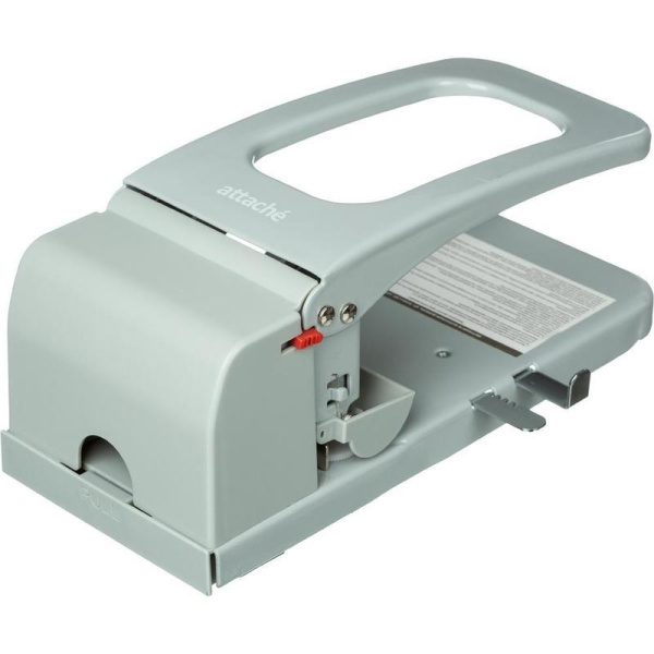 Дырокол мощный Attache Economy до 100 листов серый с линейкой