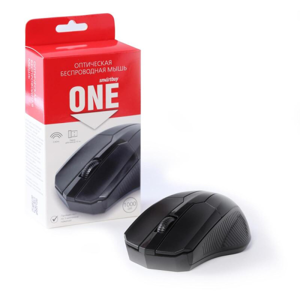 Мышь беспроводная Smartbuy One 303AG-K черная (SBM-303AG-K)