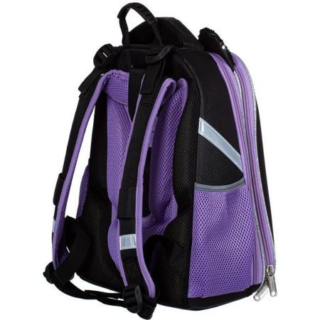 Ранец ортопедический N1 School Kitty Black (экокожа)