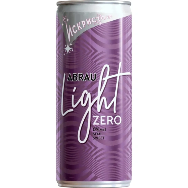Вино безалкогольное Абрау Лайт Зеро полусухое светлое 0.25 л