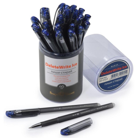 Ручка гелевая неавтоматическая Bruno Visconti DeleteWrite Ice синяя (толщина линии 0.5 мм)