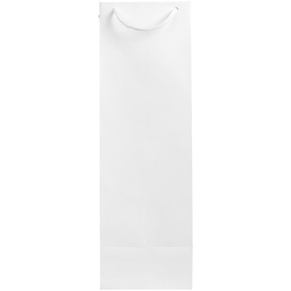 Пакет подарочный под бутылку Vindemia (38x12x11.2 см, белый)