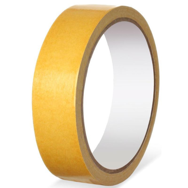 Клейкая лента двусторонняя монтажная белая 25 мм х 10 м