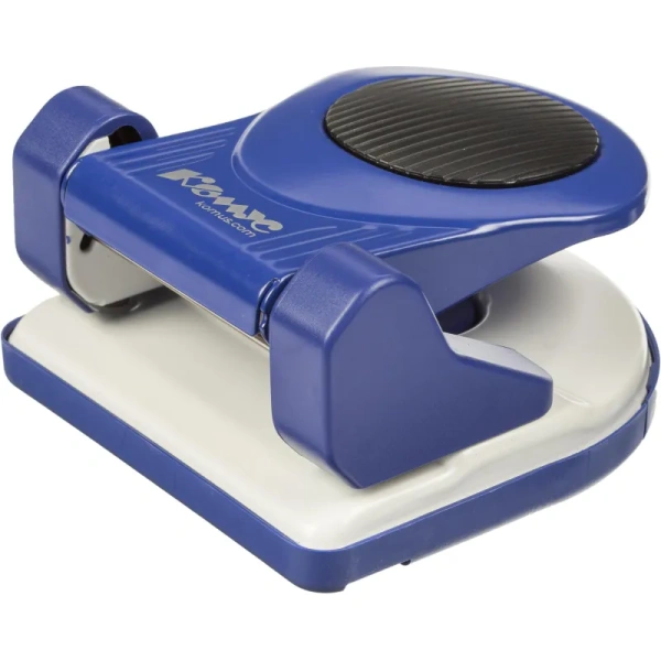 Дырокол Комус MPBL30 до 30 листов синий с линейкой